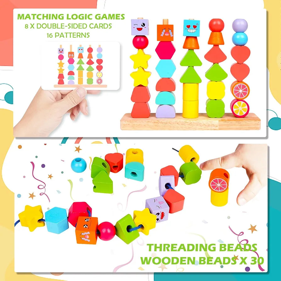 2 in 1 Column Bead Stacker and Threading Set