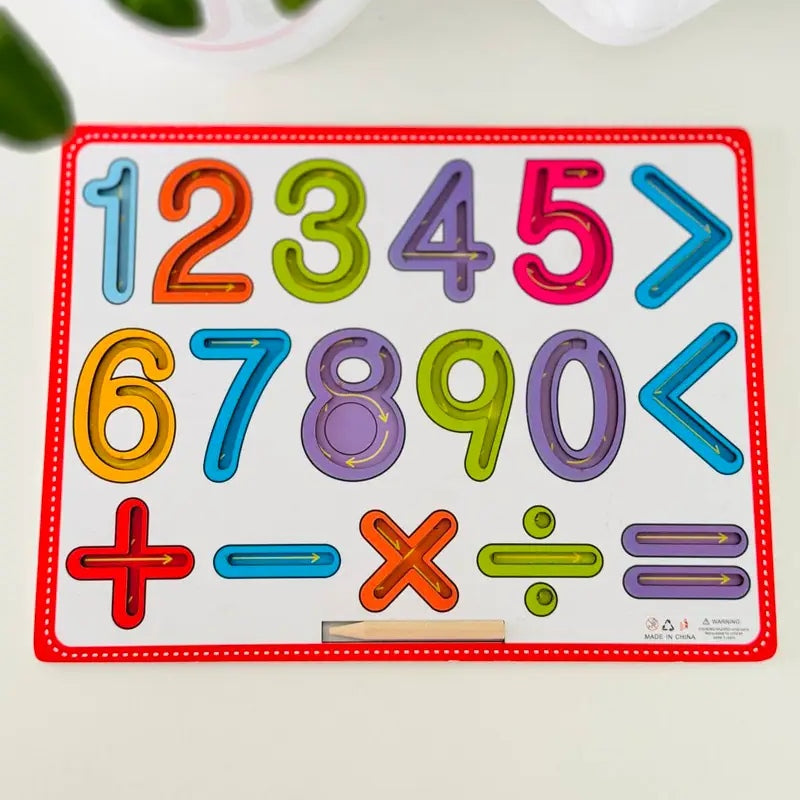 Wooden Tracing Board - Numbers