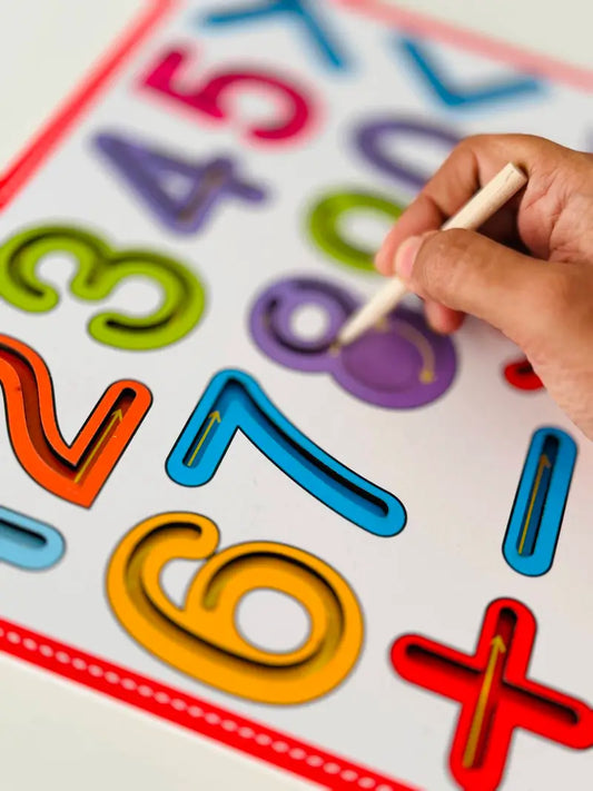 Wooden Tracing Board - Numbers