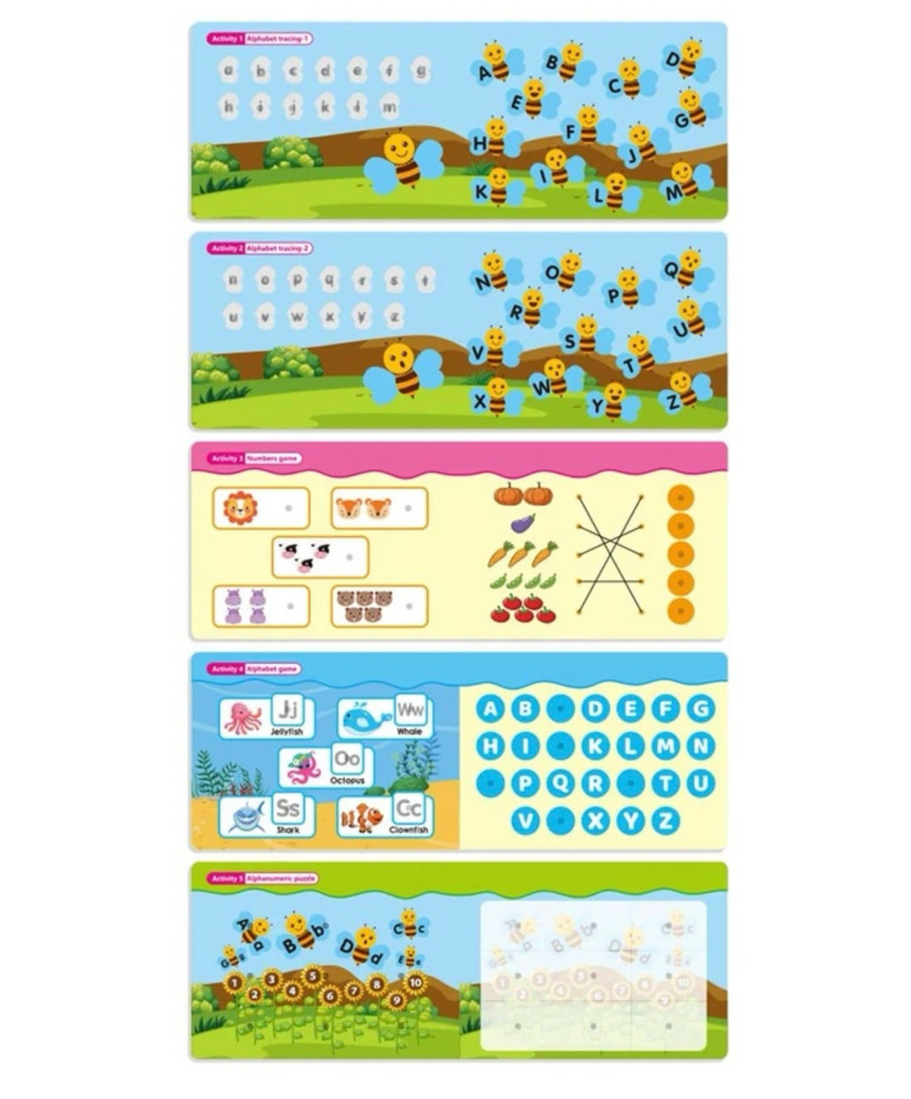 My Learning Busy Book - Numbers and Letters