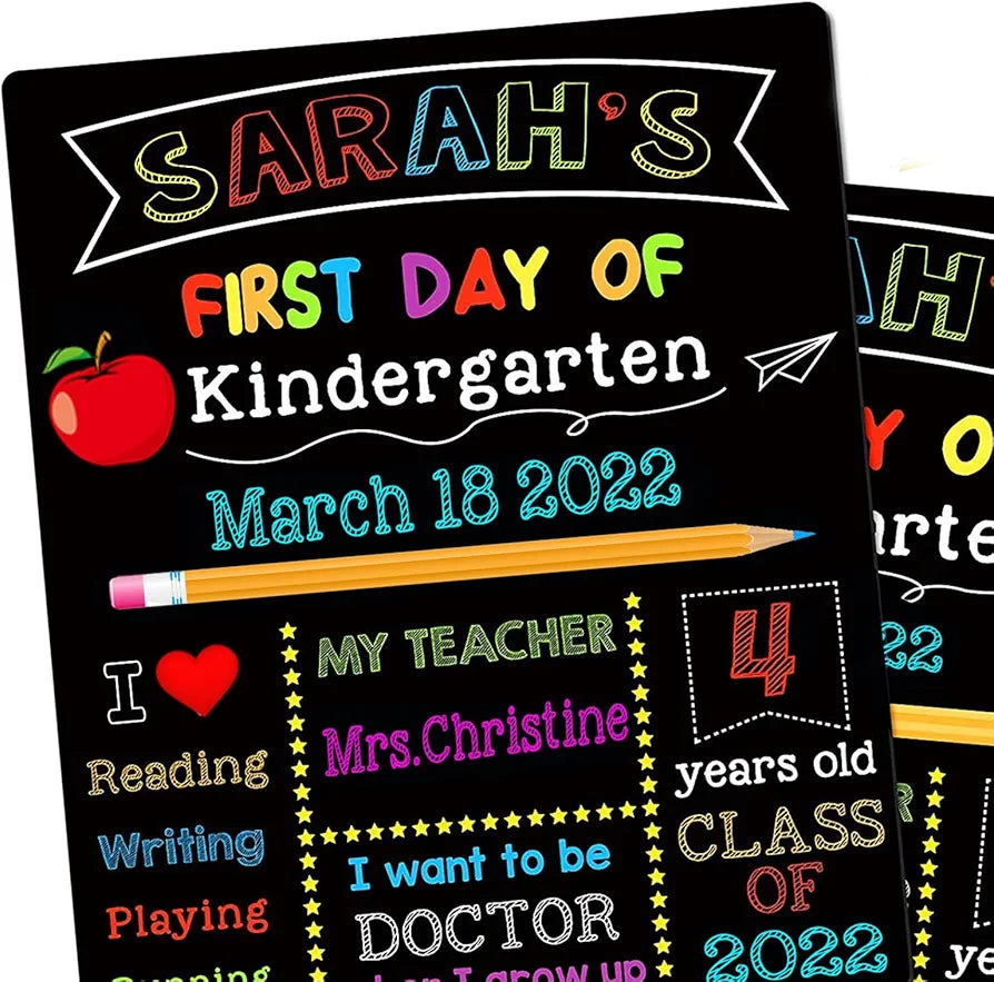 First and Last Day of School Chalkboard