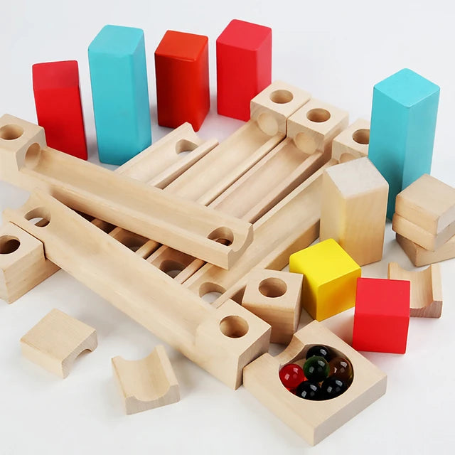 Wooden Marble Run