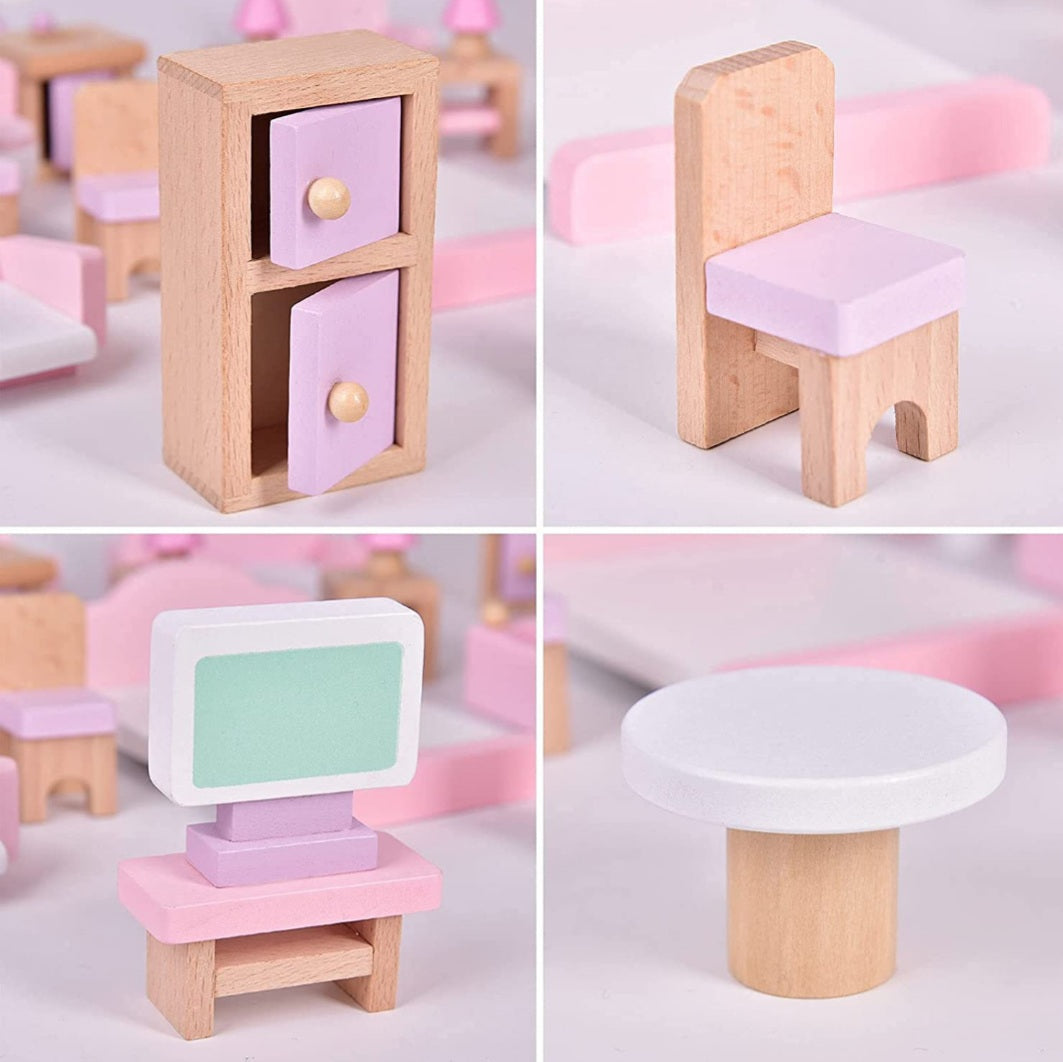 Dollhouse Furniture Set - Wooden