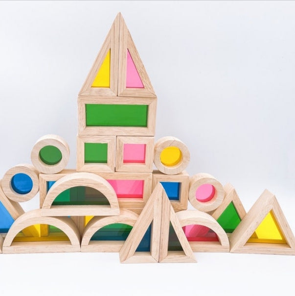 Wooden Rainbow Blocks