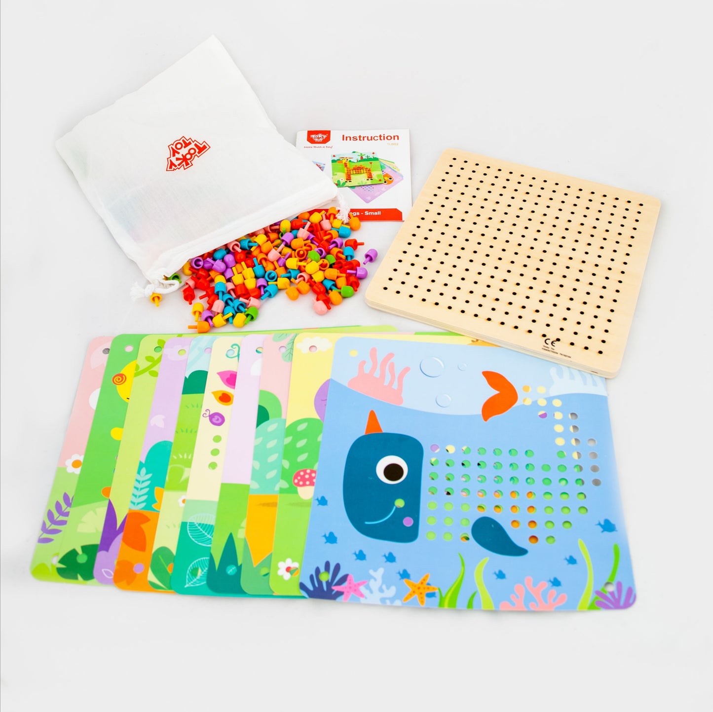 Pattern Board Small Peg - Tooky Toy