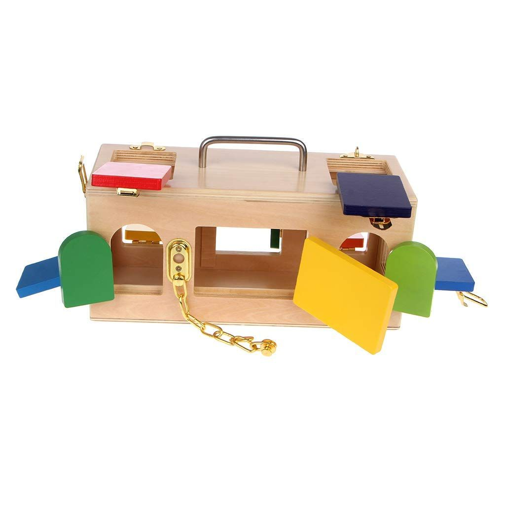 Wooden Montessori Lock and Latch Box