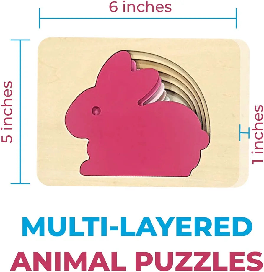 Montessori Wooden Multi-layer Puzzles