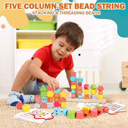 2 in 1 Column Bead Stacker and Threading Set