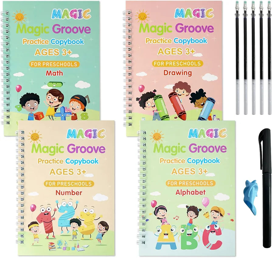 Magic Groove Practice Copybook - 4 Books