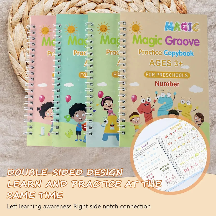 Magic Groove Practice Copybook - 4 Books