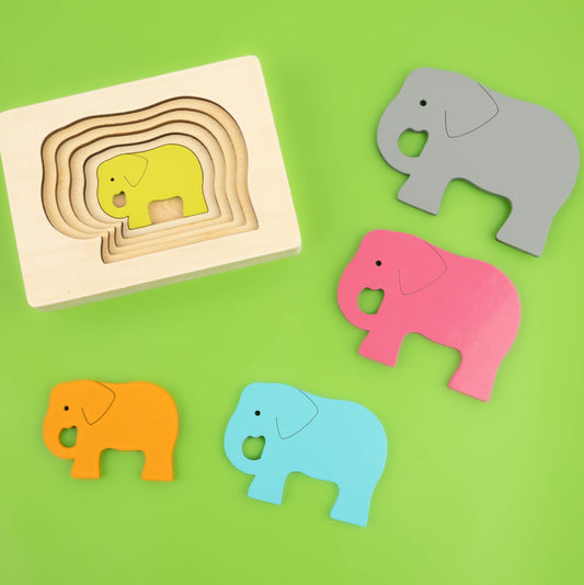 Montessori Wooden Multi-layer Puzzles