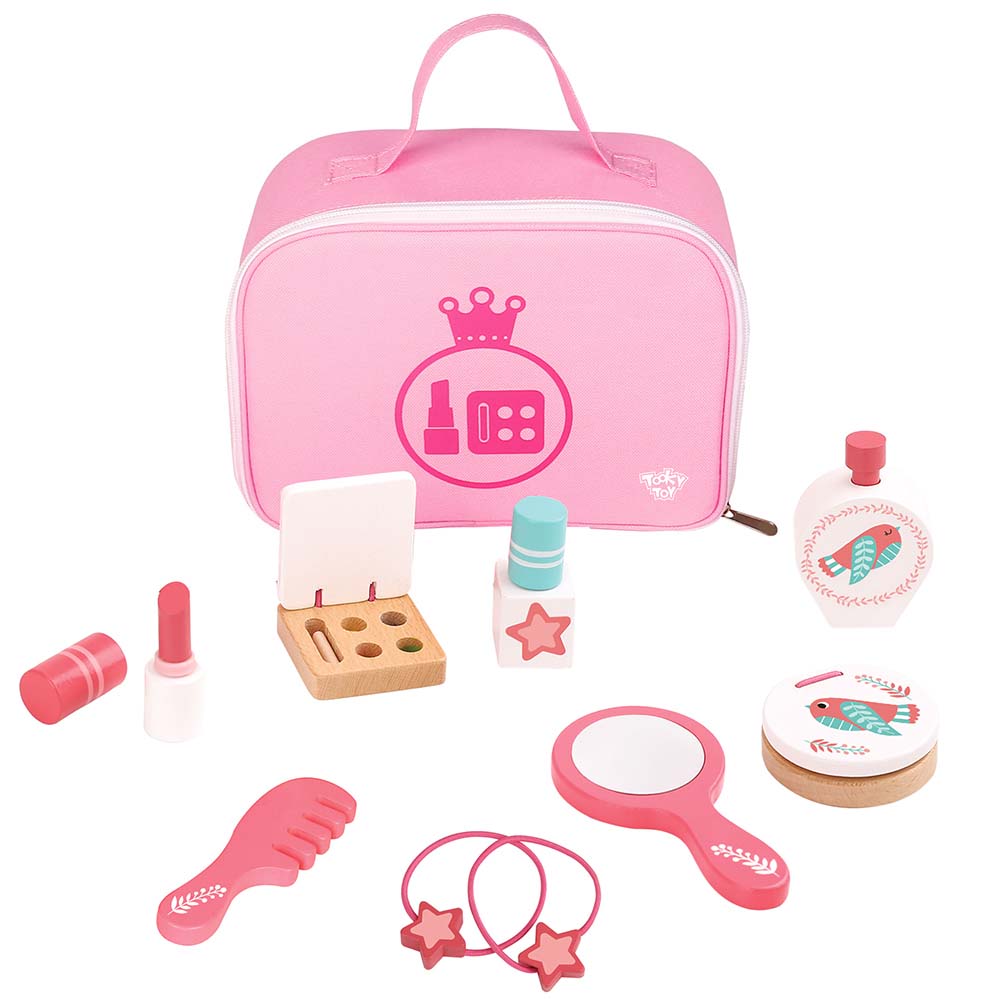 Wooden Pink Make-up Set - Tooky Toy