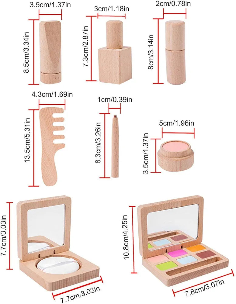 Wooden Cosmetic Set