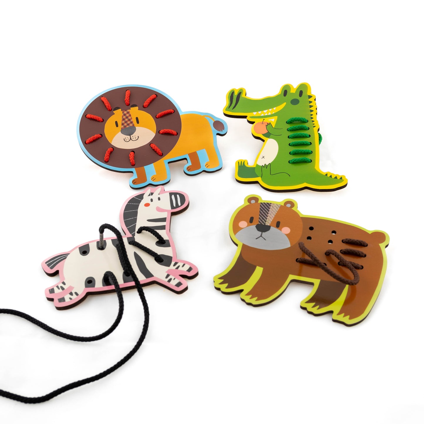 Wooden Threading Animals