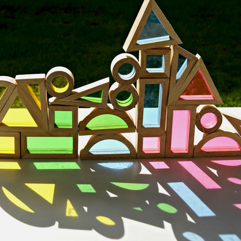 Wooden Rainbow Blocks