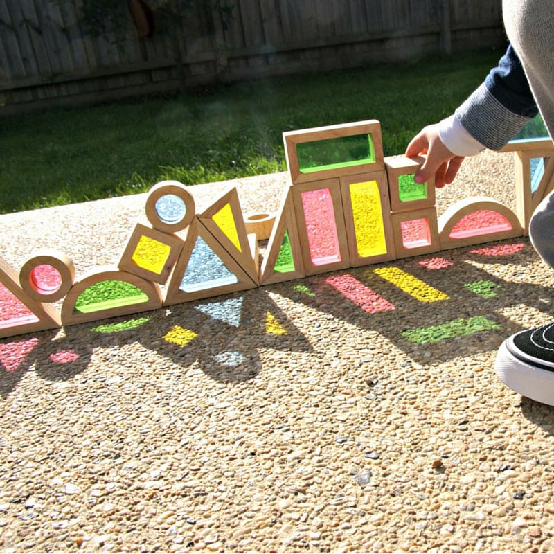 Wooden Rainbow Blocks